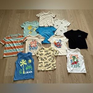 Toddler Boy Graphic T-Shirts and Tank Tops - Bundle of 11